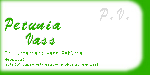 petunia vass business card